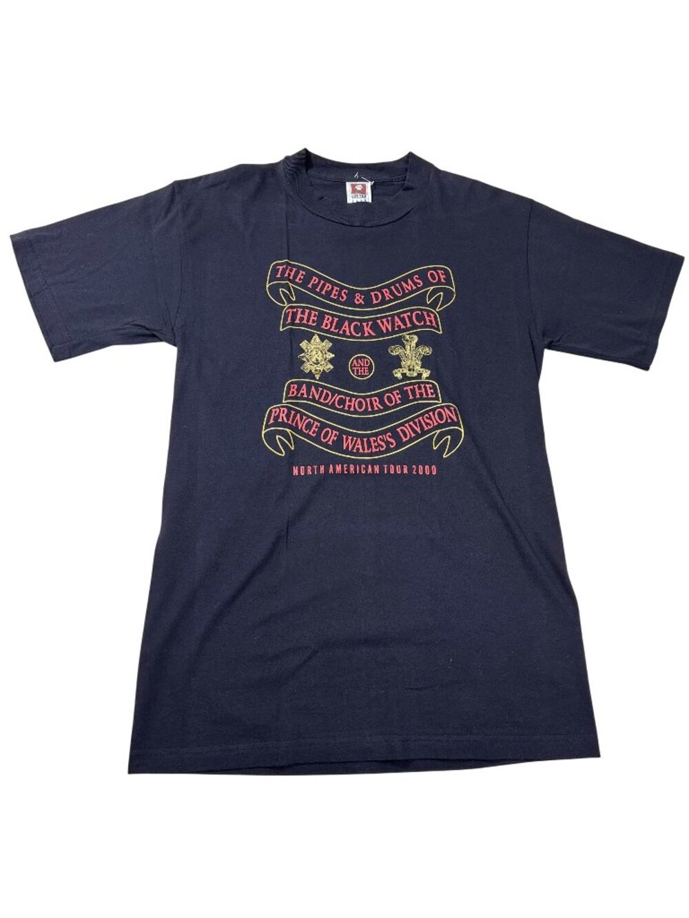 Vintage Men’s Black Watch North American Tour 2000 Graphic Tee Black M